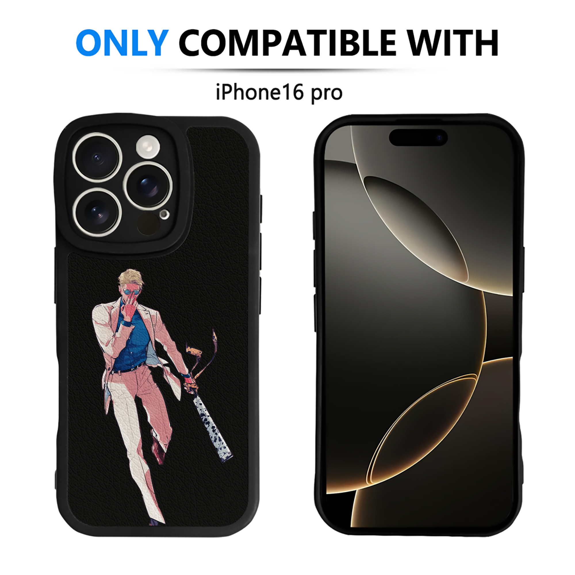 （画像用） 呪術廻戦 Jujutsu Kaisen 【iPhone 16シリーズ対応】シリコンスマホケース（レザー調） 材質：シリコン
